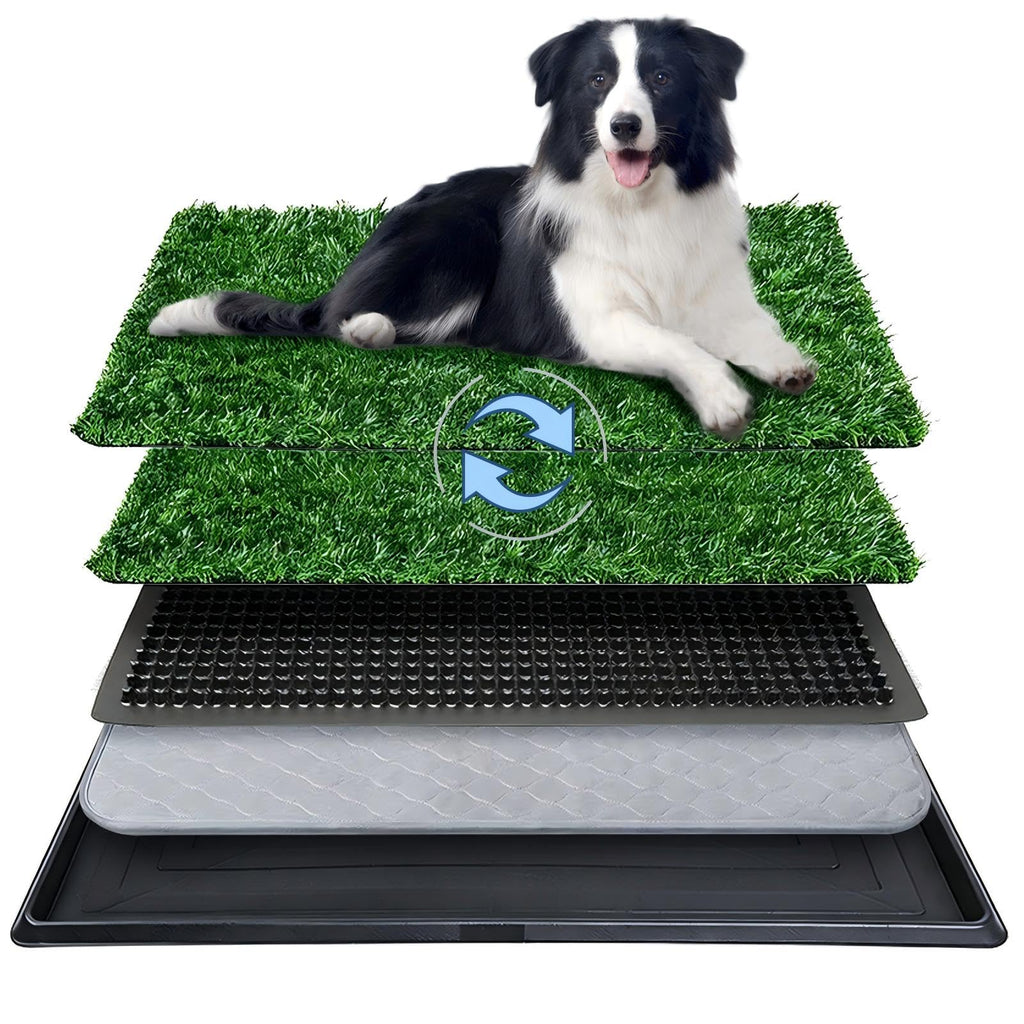 20x30 Inch Artificial Grass Dog Potty Pad with Tray X398061