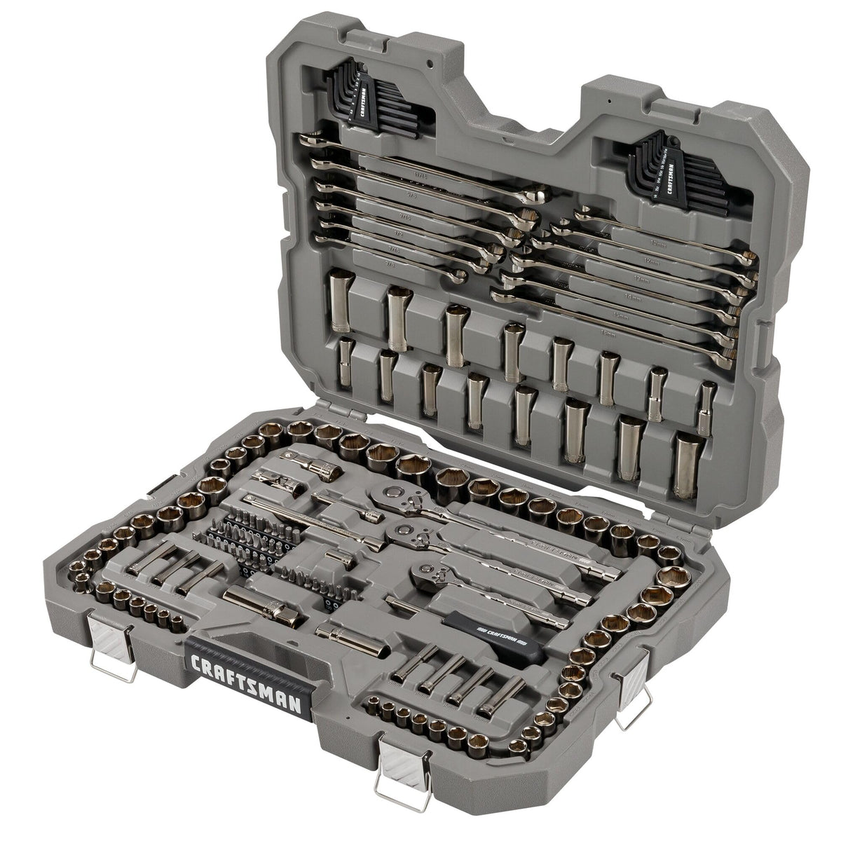 154-Piece Gunmetal Chrome Mechanics Tool Set with Hard Case S20355