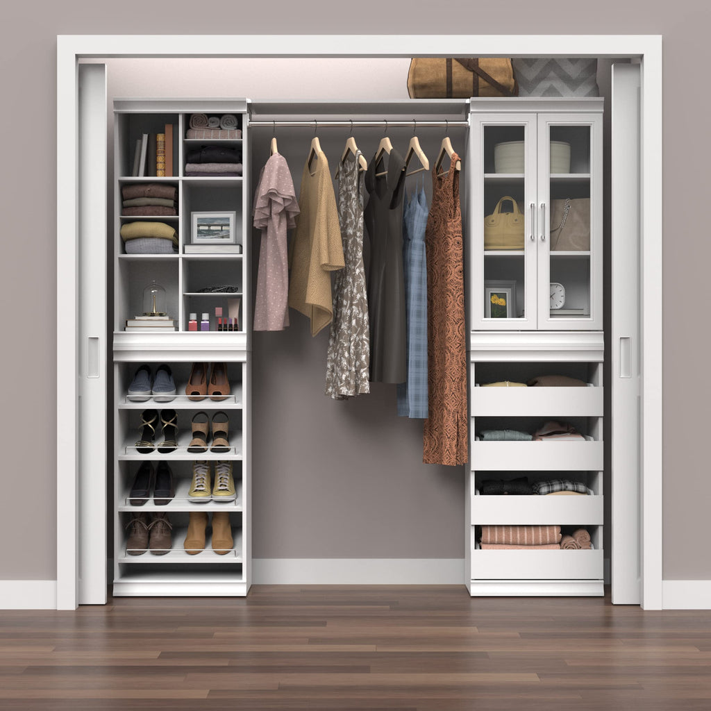 White 4 Drawer Wood Modular Storage Unit F3211