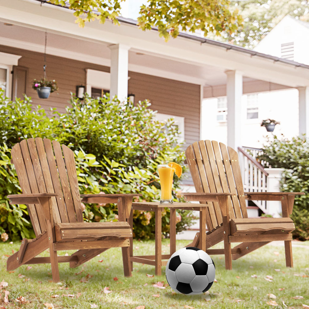 Folding Adirondack Chair Set of 2 Cedar Wood D9611