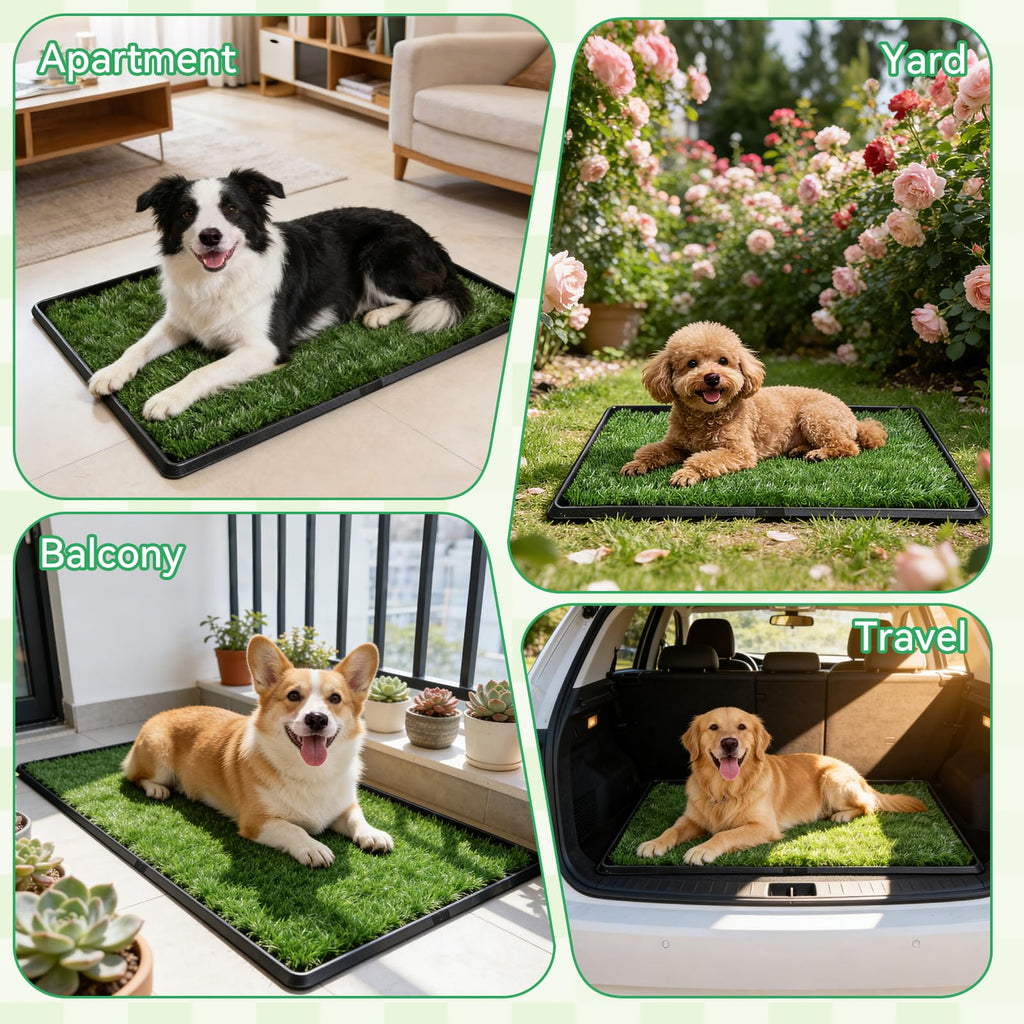 20x30 Inch Artificial Grass Dog Potty Pad with Tray X398061