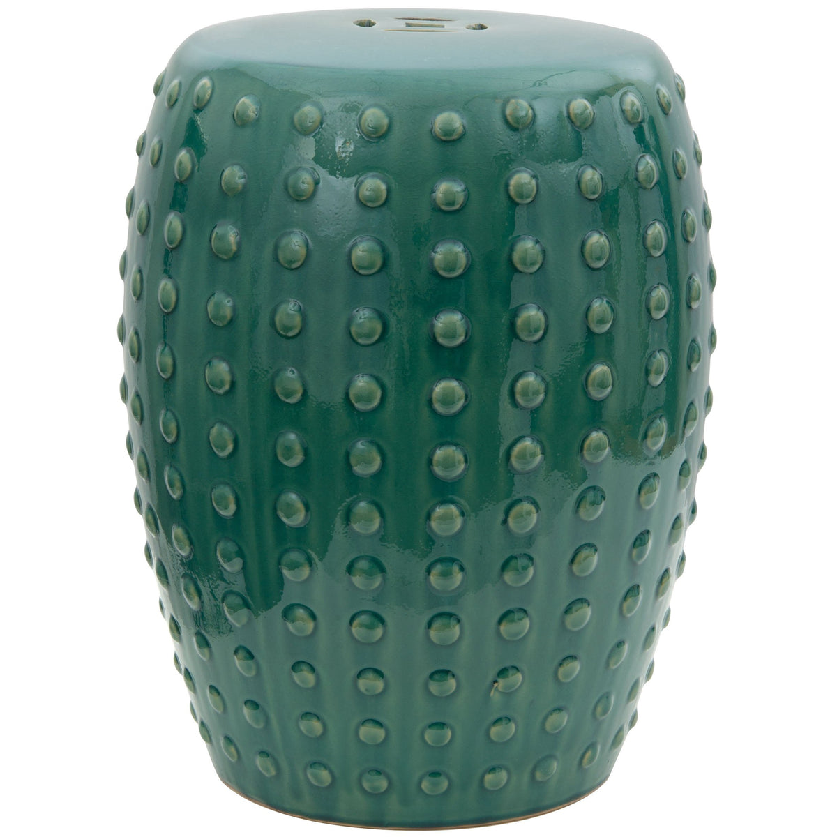 18" Blue-Green Porcelain Garden Stool O249708