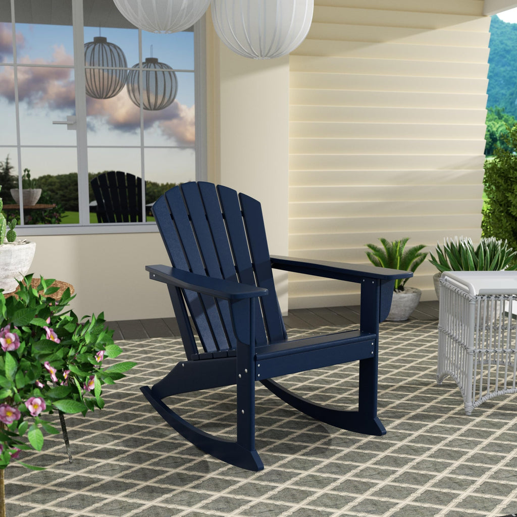 Navy Blue HDPE Adirondack Chair U183