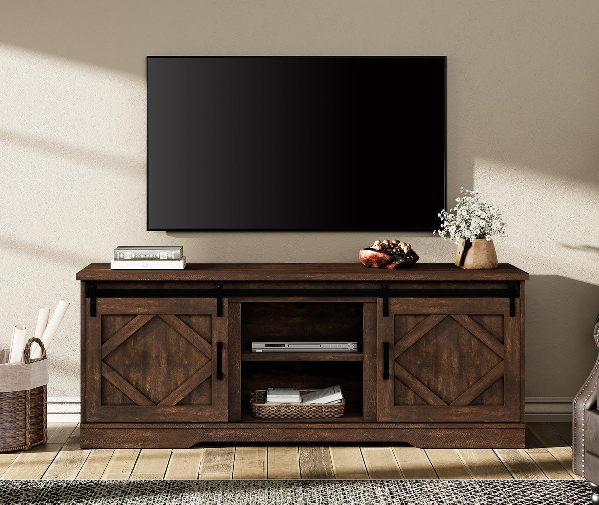 Farmhouse TV Stand for 60-75 inch TV E183