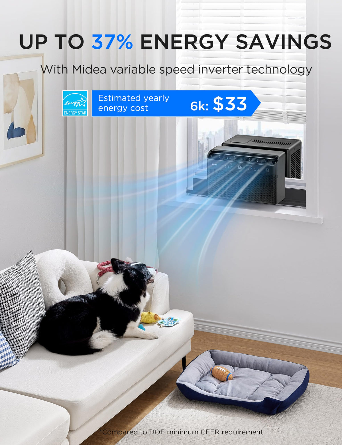 6,000 BTU U Shaped Window Air Conditioner D1240