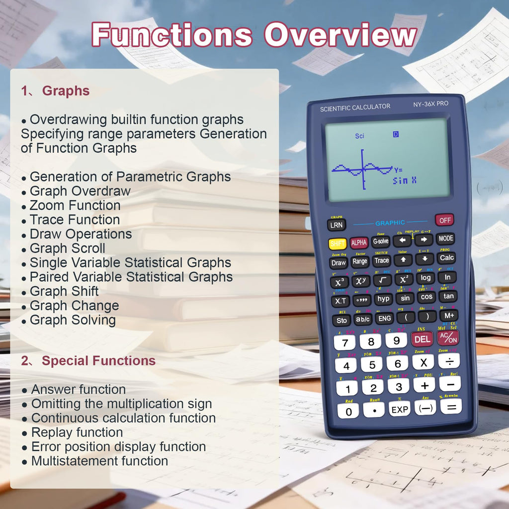Scientific Calculator 360 Functions Multi-Line 13 Digit M984348