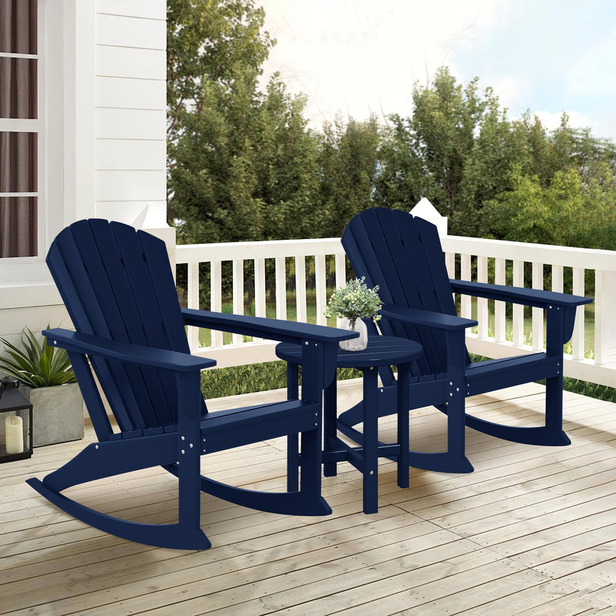 Navy Blue HDPE Adirondack Chair U183