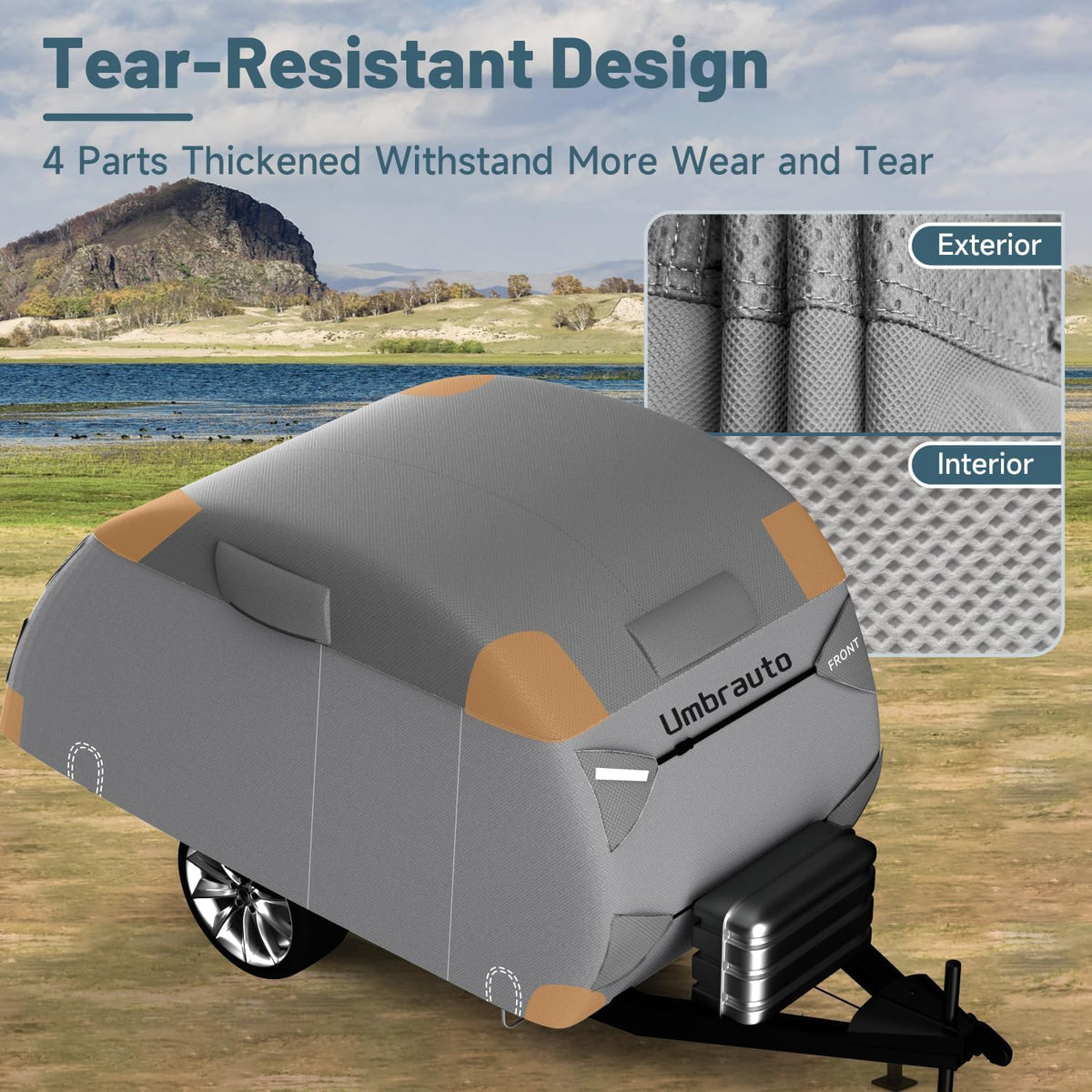 12-15 Camper 7 Layers Waterproof Teardrop Trailer Cover L4882