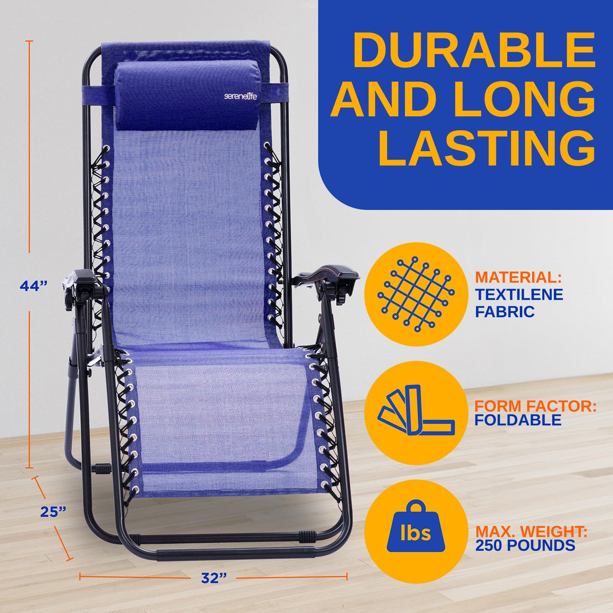 Zero Gravity Lounge Chair Set with Table I183995