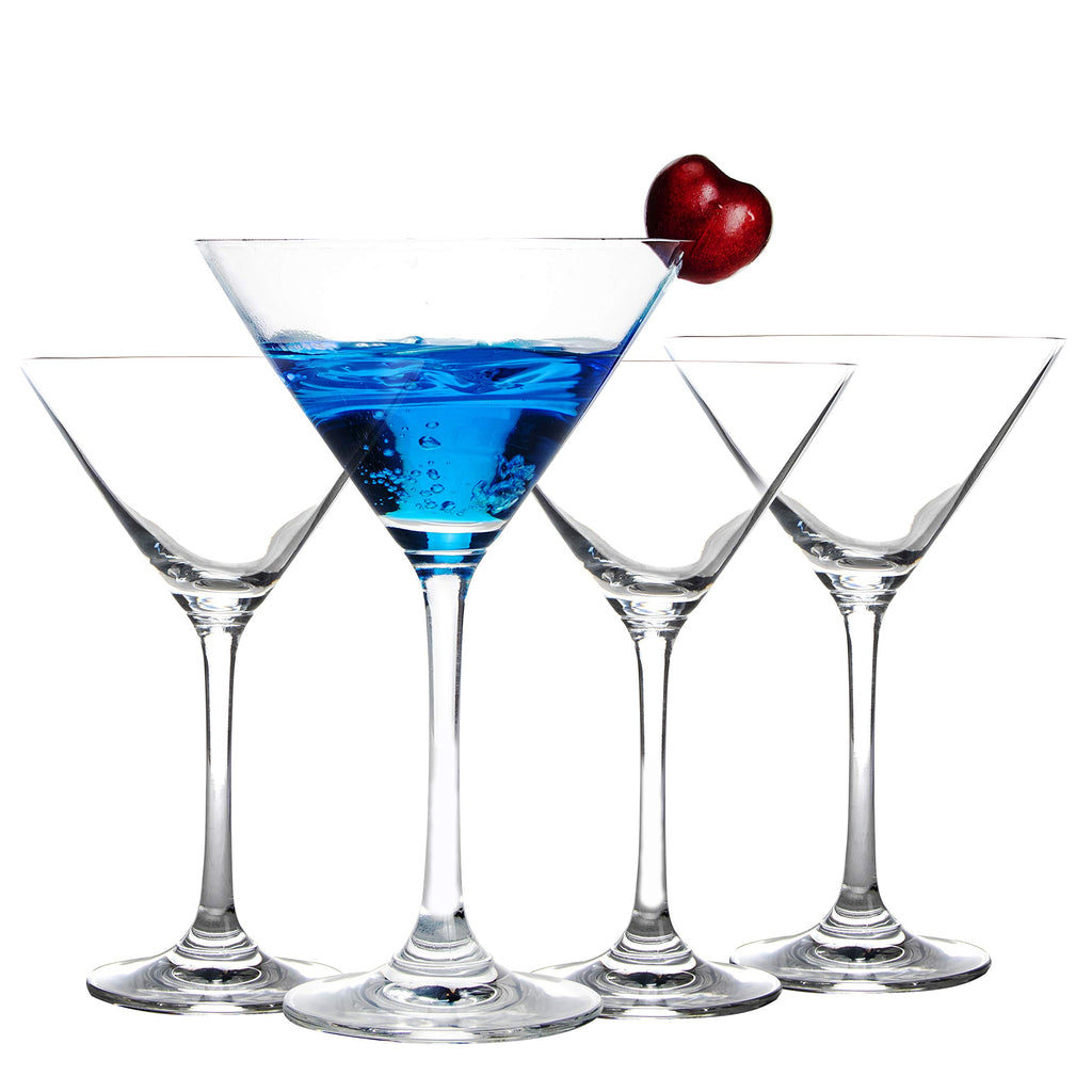 Clear 9 Ounce Set of 4 Martini Cocktail Glasses K2642