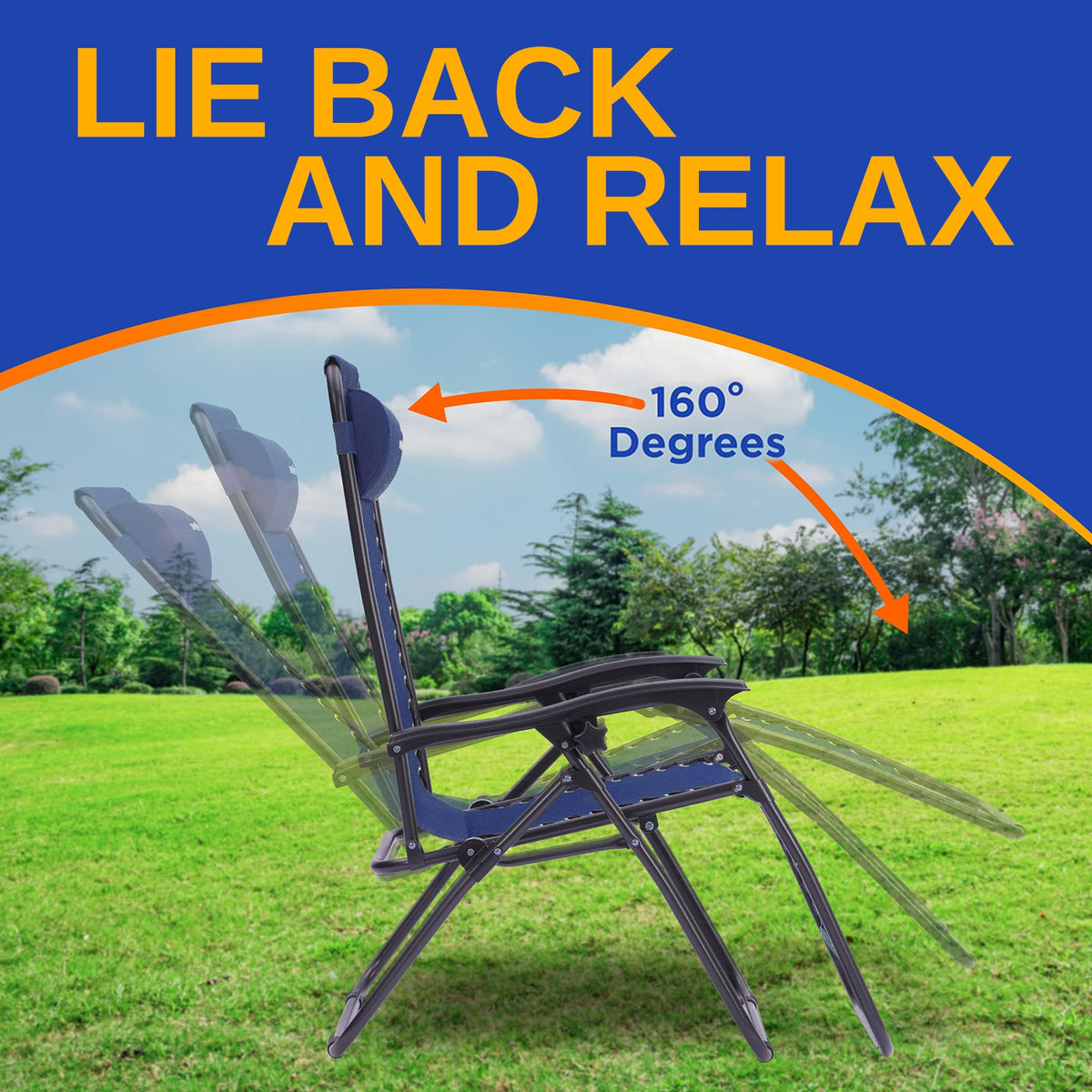 Zero Gravity Lounge Chair Set with Table I183995