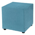 Teal Stretch Polyester Ottoman Cover F34811