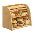 Large Bamboo Wood Bread Box I22384
