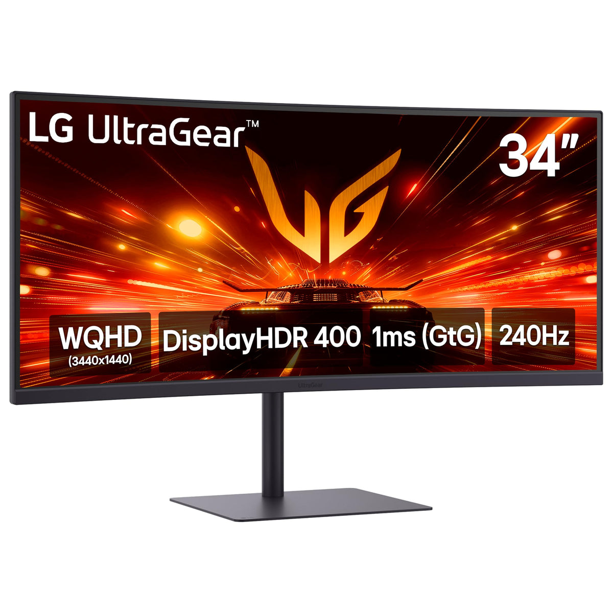 34-Inch Curved Gaming Monitor, 240Hz, 1ms, WQHD, Black U1307