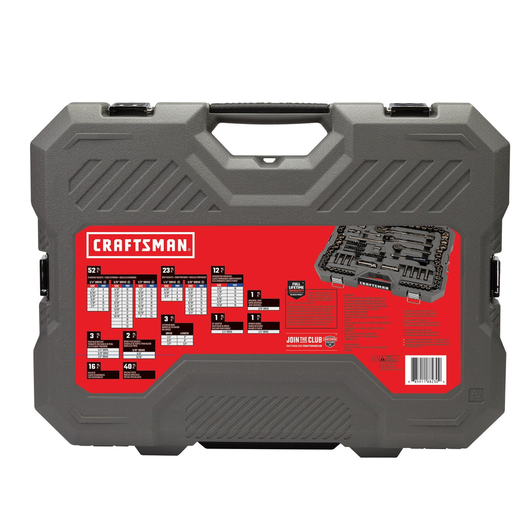 154-Piece Gunmetal Chrome Mechanics Tool Set with Hard Case S20355