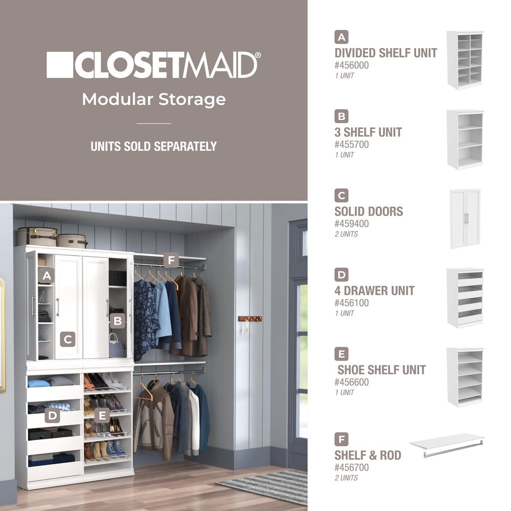 White 4 Drawer Wood Modular Storage Unit F3211