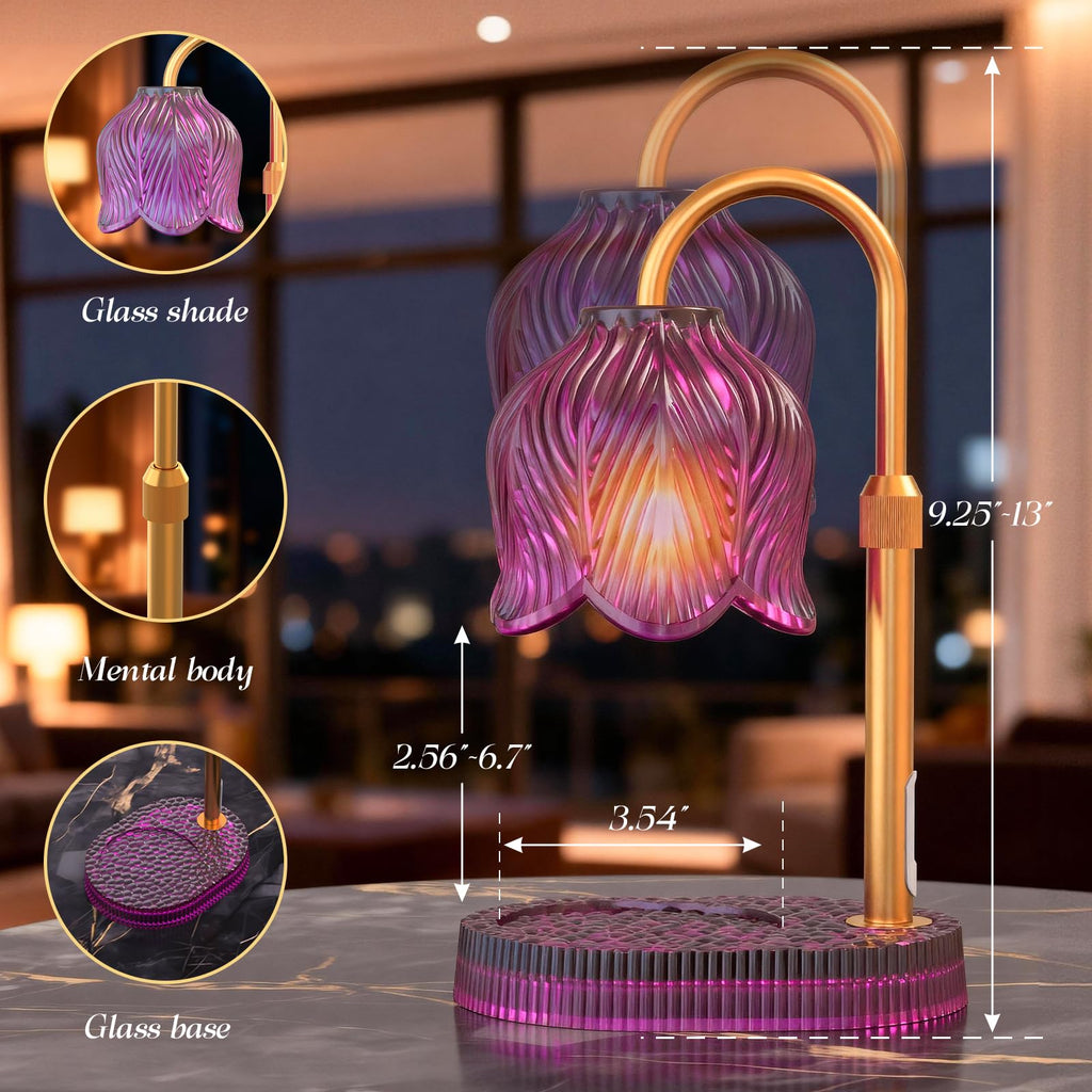 Flower Candle Warmer Lamp with Timer E137