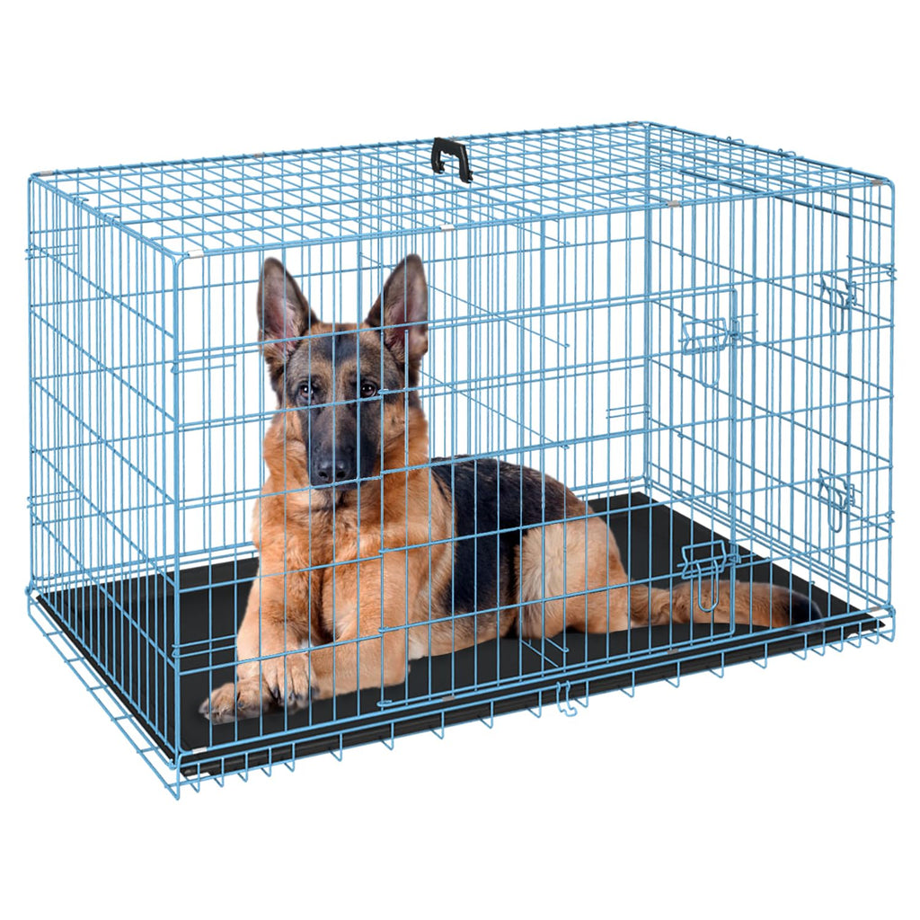 48 Inch Folding Metal Wire Dog Crate with Divider Panel C30620