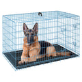 48 Inch Folding Metal Wire Dog Crate with Divider Panel C30620