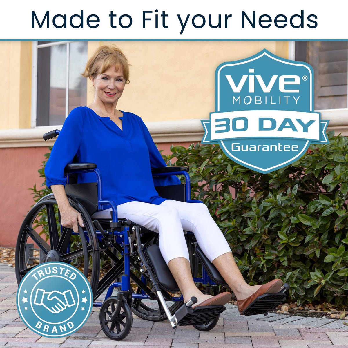 Elevating Wheelchair Footrests with Padded Calf Pads (2 Pack) G52720