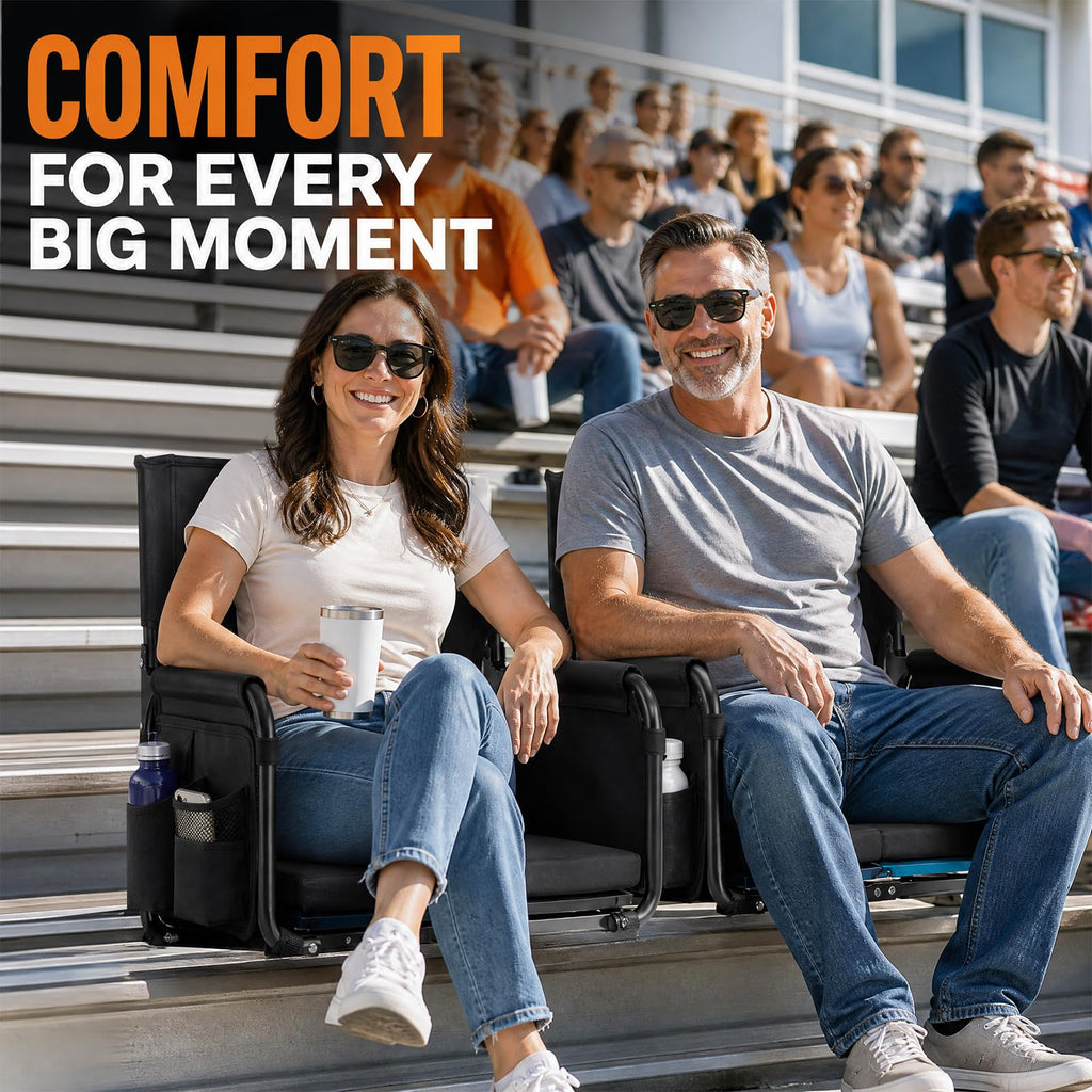 Stadium Seats with Back Support, Armrests & Cushion X123