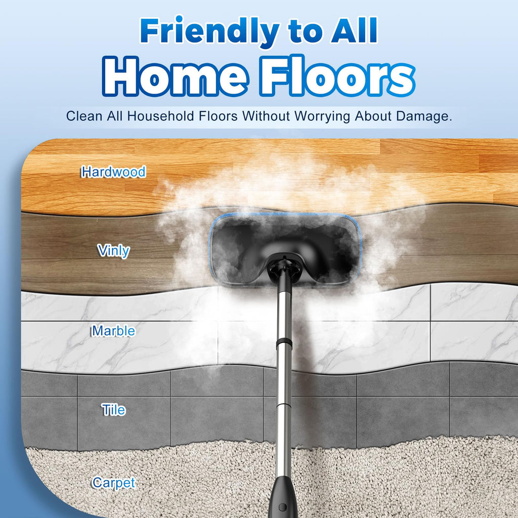 Heavy Duty Detachable Steam Mop Cleaner with 17 Accessories G8690
