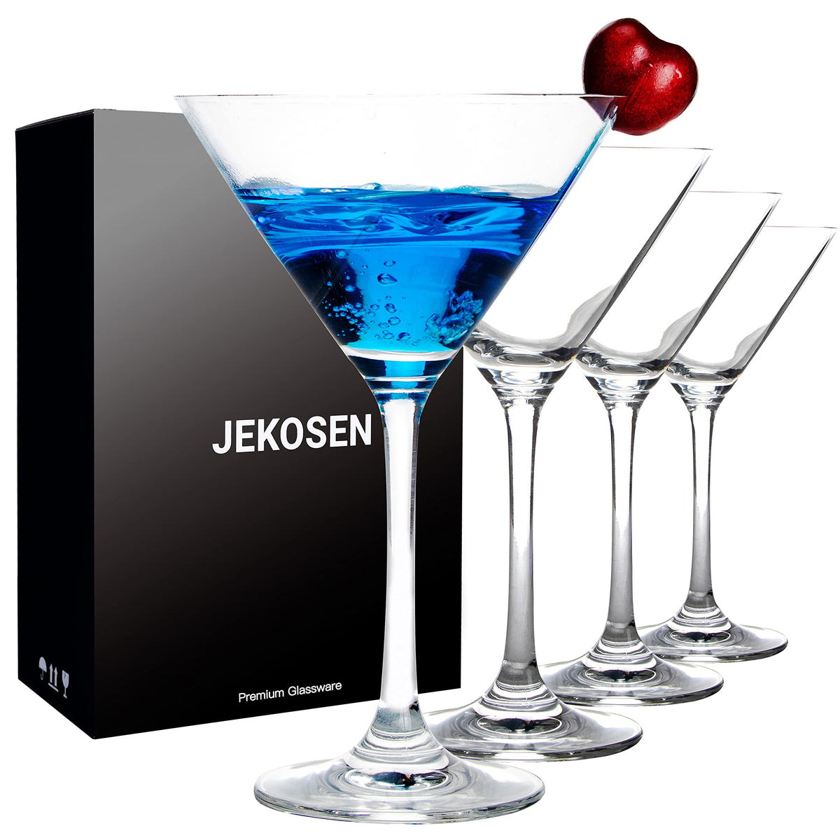 Clear 9 Ounce Set of 4 Martini Cocktail Glasses K2642