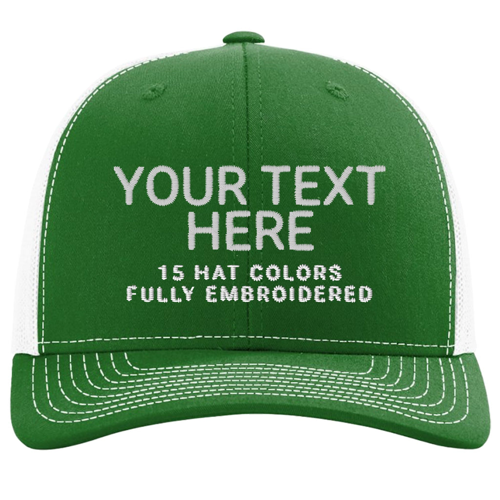 Custom Embroidered Adjustable Snapback Trucker Cap Black J437