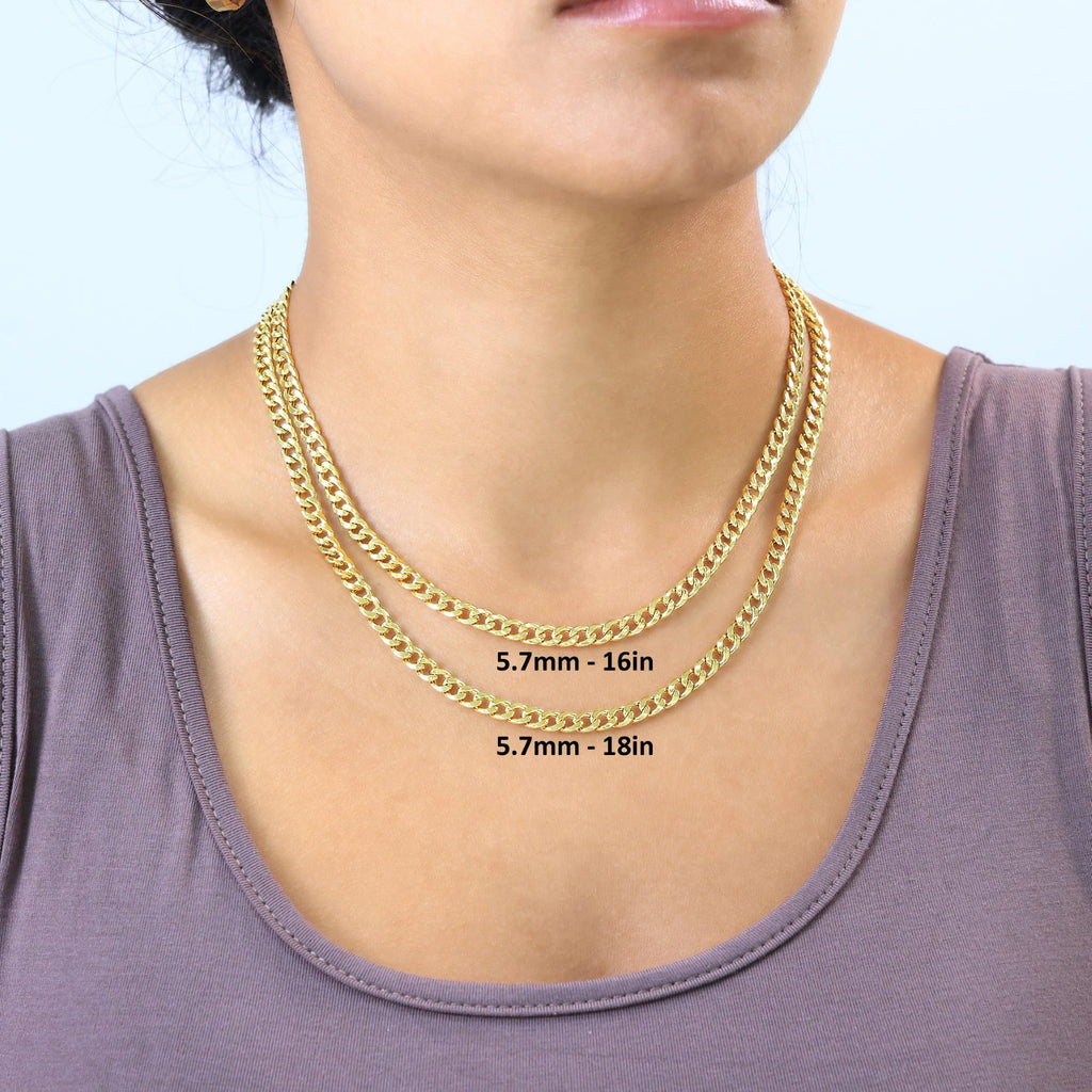14k Yellow Gold Cuban Chain Necklace N79659