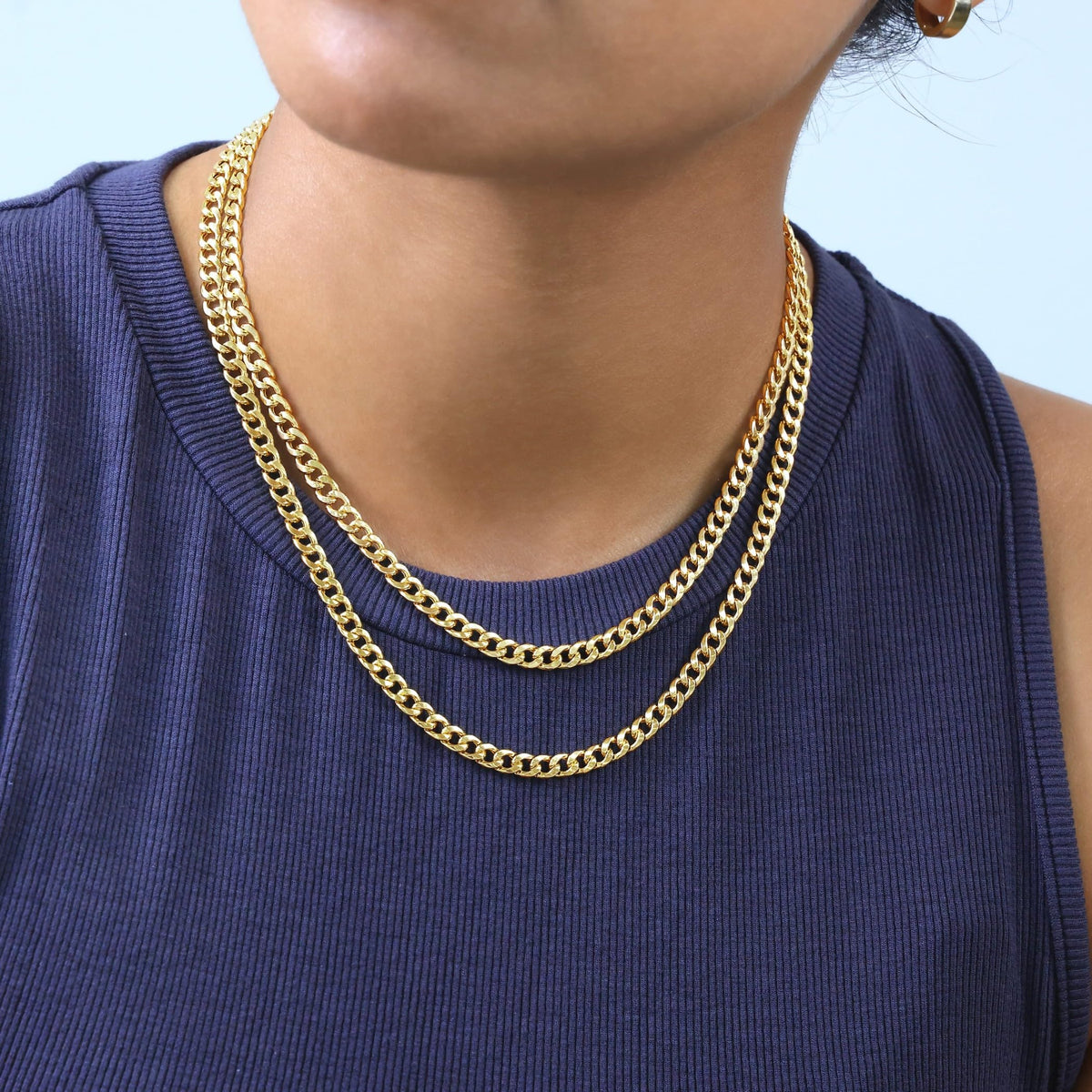 14k Yellow Gold Cuban Chain Necklace N79659