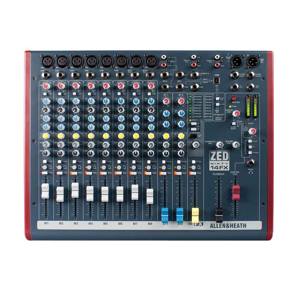 Audio Mixer with 6 Mic/Line, 2 Mic/Line/DI, 3 Stereo Line, Onboard FX and USB I/O B648
