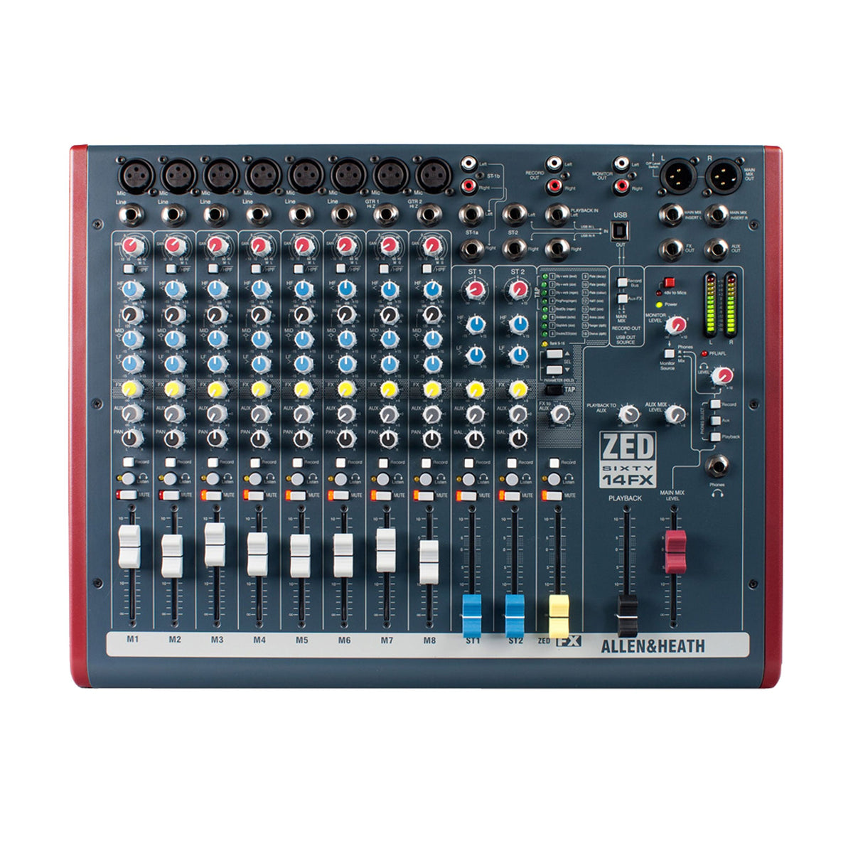 Audio Mixer with 6 Mic/Line, 2 Mic/Line/DI, 3 Stereo Line, Onboard FX and USB I/O B648
