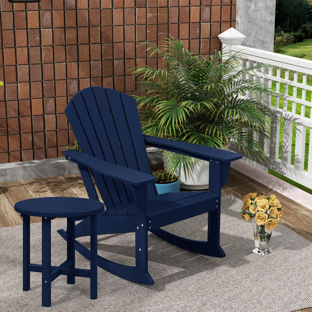 Navy Blue HDPE Adirondack Chair U183